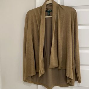 Sparkle Dark Gold Open Cardigan